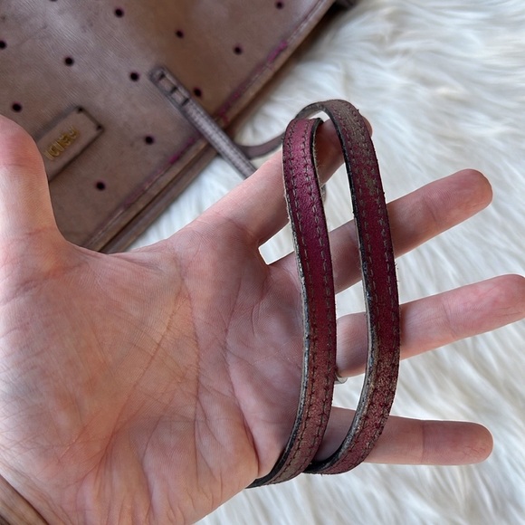 Authentic Fendi Pink Metallic Perforated Zip Tote - Picture 16 of 16